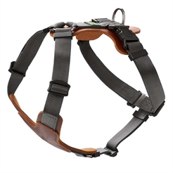 Hunter Aalborg Mixed Hundsele i Läder & Nylon COGNAC